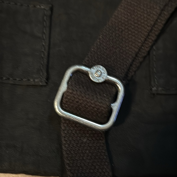 KIPLING 3-IN-1 CONVERTIBLE BAG - Black Canvas w/Silver Hdwe & monkey keychain - Picture 8 of 11